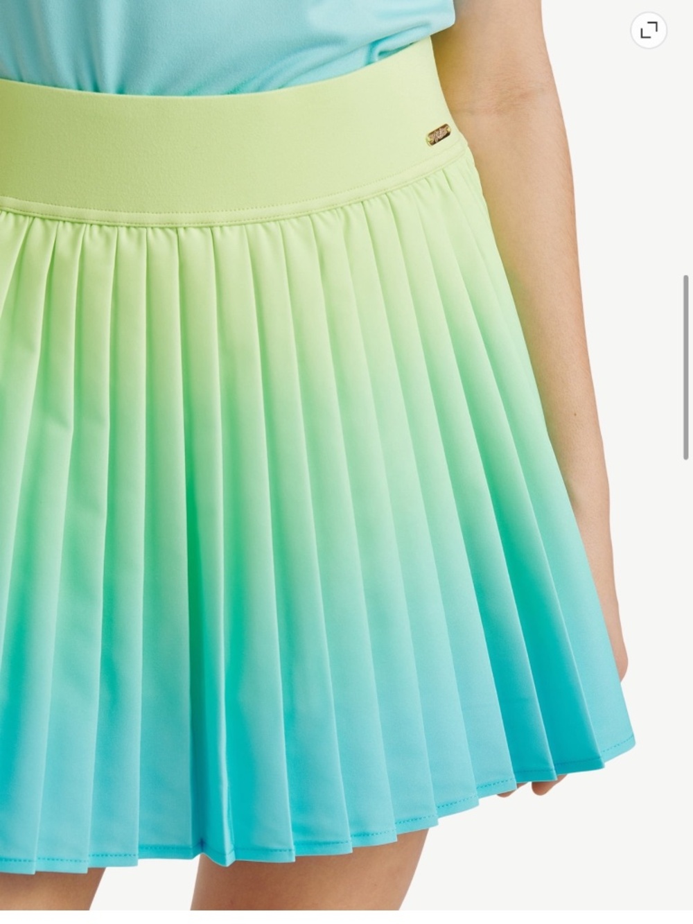 Justice Girls Green Ombre Pleated Skort Size 10 NWT - Picture 3 of 6